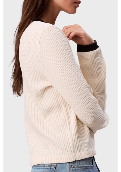 Pamuklu Slim Fit Bisiklet Yaka Kazak LV047D225GYAM Bayan Kazak LV047D225G Yam fırsatları