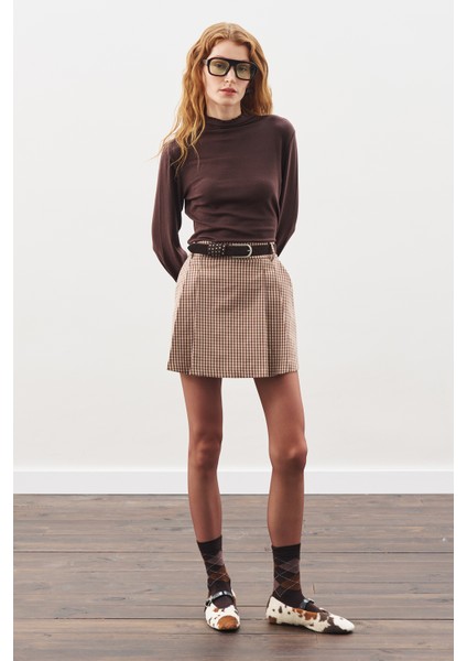 Anvelop Mini Etek Ekose indirimleri