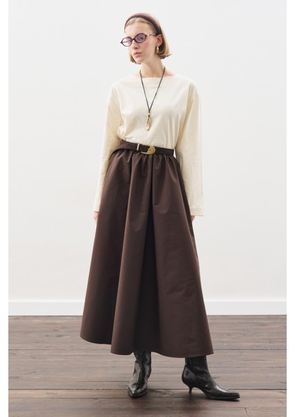 Kayık Yaka Uzun Kol Tshırt Vanilya fiyatları