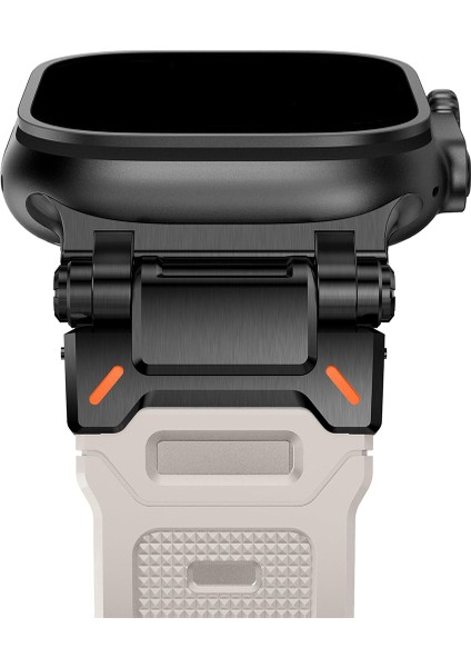 Apple Watch 11 10 46MM 9 8 7 6 Se Ultra Uyumlu 49-46-45-44-42MM Metal Pimli Tokalı Premium Silikon Kordon – Dayanıklı Spor Rubber Kayış modelleri