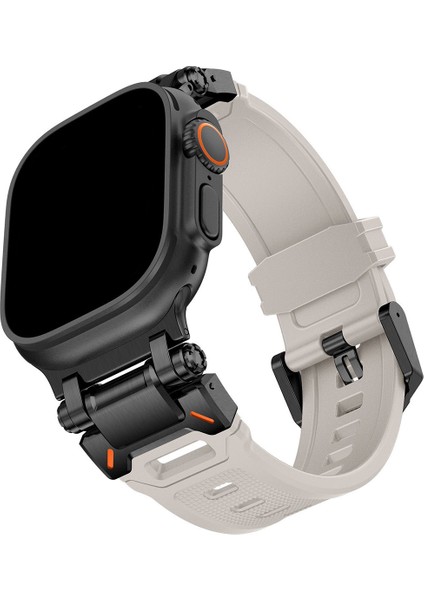 Apple Watch 11 10 46MM 9 8 7 6 Se Ultra Uyumlu 49-46-45-44-42MM Metal Pimli Tokalı Premium Silikon Kordon – Dayanıklı Spor Rubber Kayış indirimleri