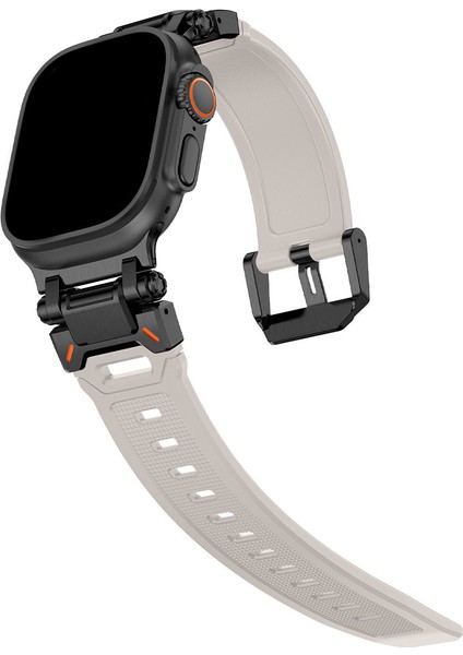 Apple Watch 11 10 46MM 9 8 7 6 Se Ultra Uyumlu 49-46-45-44-42MM Metal Pimli Tokalı Premium Silikon Kordon – Dayanıklı Spor Rubber Kayış