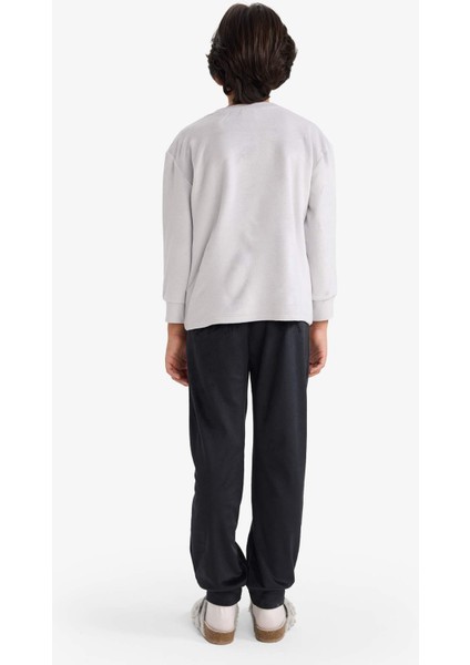 Erkek Çocuk Pijama Takımı Kadife Baskılı Uzun Kollu Üst Uzun Alt F0878A825WN