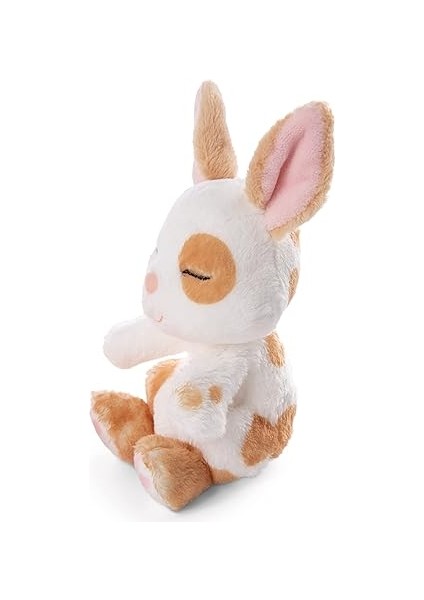 48707 Soft Toy Sleeping Pets Bunny Caramel Dotted In Peach Basket 12CM indirimleri