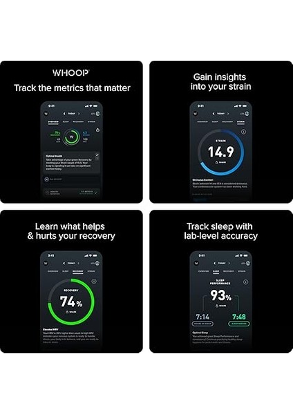 4.0 With 12 Month Subscription – Wearable Health, Fitness & Activity Tracker – Sürekli Izleme, Performans Optimizasyonu, Kalp Hızı Takibi – Uyku, Strain, Kurtarma, Sağlıklı Yaşam Geliştirme fiyatları