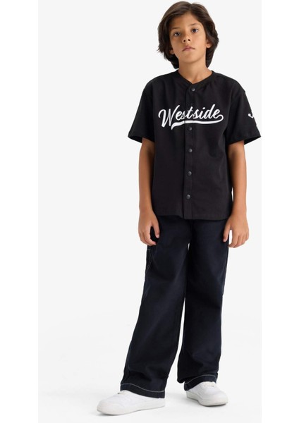 Erkek Çocuk Loose Fit Standart Paça Gabardin Pantolon G1866A825AU fırsatları