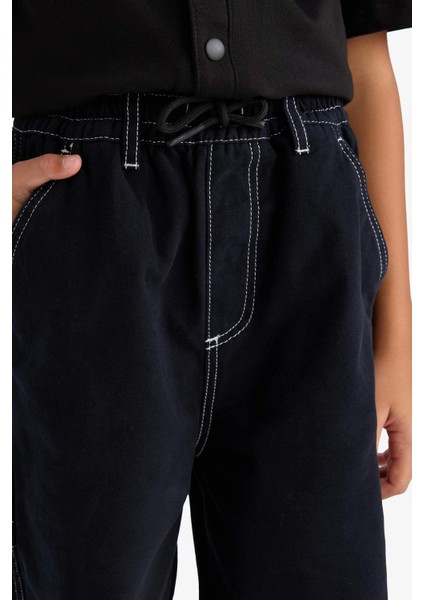 Erkek Çocuk Loose Fit Standart Paça Gabardin Pantolon G1866A825AU