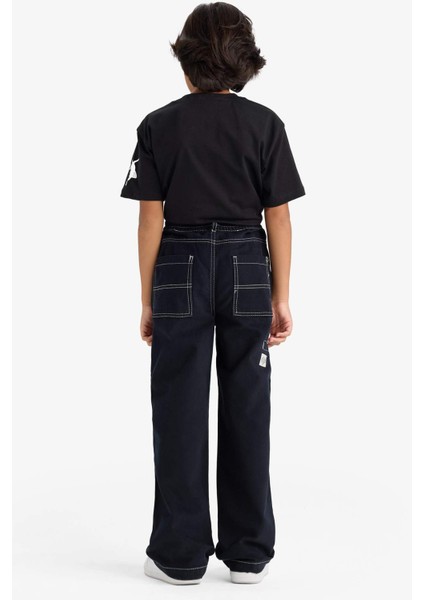 Erkek Çocuk Loose Fit Standart Paça Gabardin Pantolon G1866A825AU