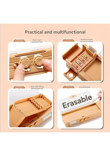 Şifreli Kalem Kutusu Kapibara Kalemlik Çok Fonksiyonlu Sevimli Büyük Kapasiteli Kawaii Kore Tarzı fırsatları