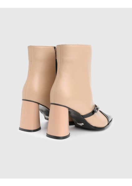 Ketina Hakiki Rugan Deri Camel Kadın Topuklu Bot fırsatları