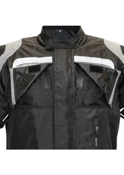 Motosiklet Montu Long Siyah-Gri Discovery Mont 4 Mevsim Uzun Motorcu Mont fiyatları