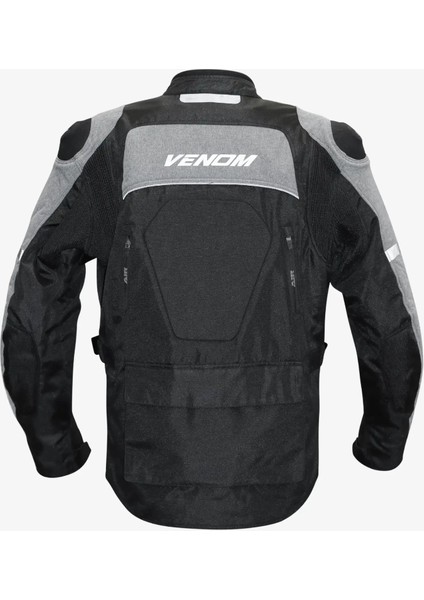 Motosiklet Montu Long Siyah-Gri Discovery Mont 4 Mevsim Uzun Motorcu Mont modelleri