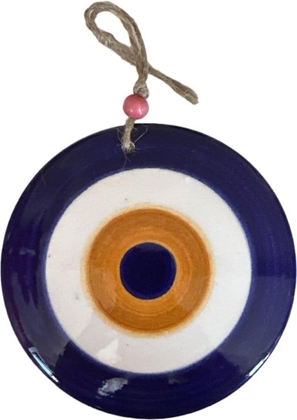 El Yapımı Nazar Boncuğu Duvar Dekorasyonu, Seramik El Işçiliği Hediyelik Eşya, Asılı Dekor, Kapı, Duvar ve Bahçe Süsü, Premium Seramik (10 Santimetre)