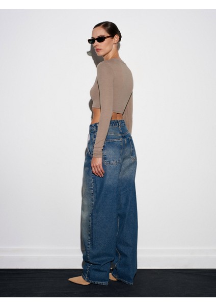 72074 %100 Pamuk Pens Detaylı Balon Jean-Tint fiyatları