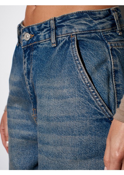 72074 %100 Pamuk Pens Detaylı Balon Jean-Tint fırsatları