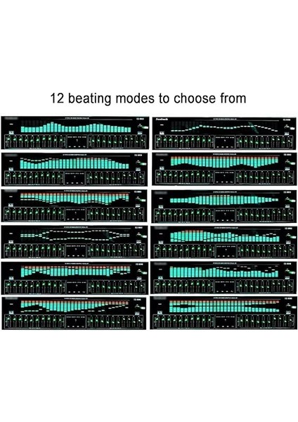 Bant Dijital Ekolayzer, Dijital Ses Stereo Grafik Ekolayzır, LED Müzik Spektrum Analizörü, Gürültü Azaltma Fonksiyonu, 12 Ritim Modu, Kayıt Odaları Için Uygun fiyatları