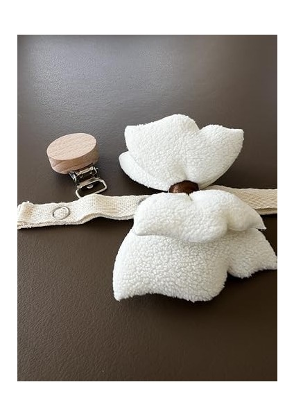 Bebek Emzik Askısı/emzik Askılığı - Kelebek Desenli, Güvenli Klipsli (Beyaz) fiyatları