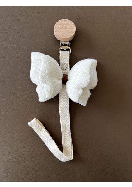 Bebek Emzik Askısı/emzik Askılığı - Kelebek Desenli, Güvenli Klipsli (Beyaz) modelleri