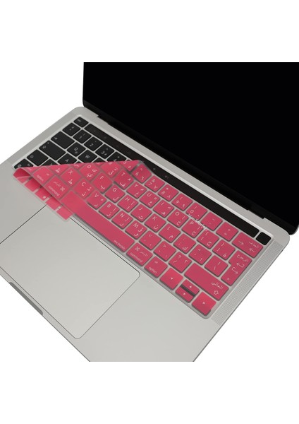 Arapça Klavye Pro Kılıfı A1706 A1989 A2159 A1707 A1990 Uk ile Uyumlu Açık Pembe