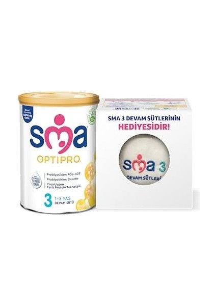 Sma Optipro 3 Devam Sütü (1-3 Yaş, 800 G) Top Hediyeli fiyatları
