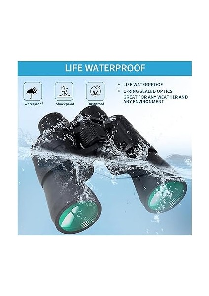 El Dürbünü – 100X Büyütme Kapasitesi ve 100 mm Lens Çapı, 1000 Metrede 56 Metre Görüş Alanı, Su Geçirmez Kauçuk Tasarım, Taşıma Çantalı, Kamp Doğa ve Güvenlik Için Hd El Dürbünü fırsatları