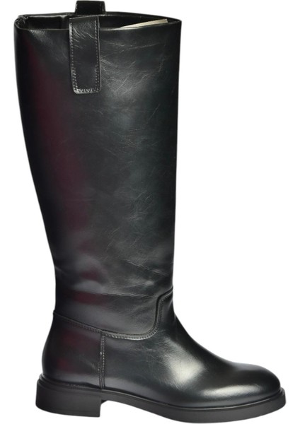 V973540209 Siyah Alçak Topuklu Klasik Binici Çizme indirimleri