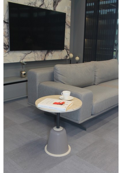 Milano Yan Sehpa Traverten Mdf - Yan Sehpa