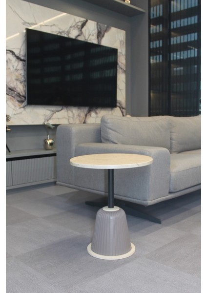 Milano Yan Sehpa Traverten Mdf - Yan Sehpa modelleri