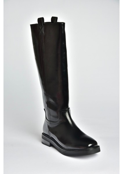 V312513560 Siyah Rustik Alçak Topuklu Kadın Çizme fırsatları