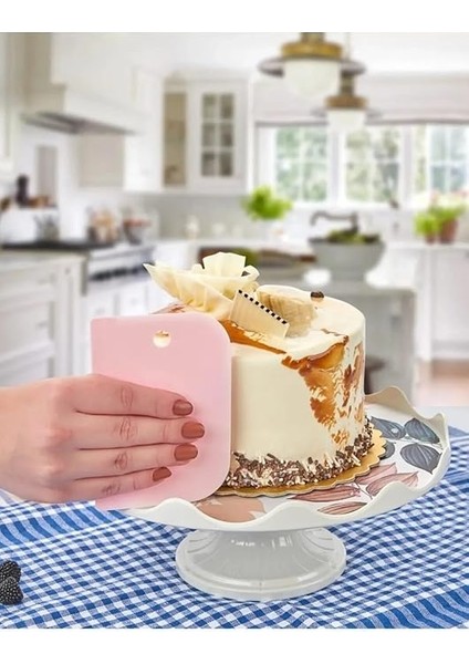 Parça Plastik Pasta Hamur Krema Şekillendirici Kesici Kazıyıcı Dekoratör Spatula Set fiyatları