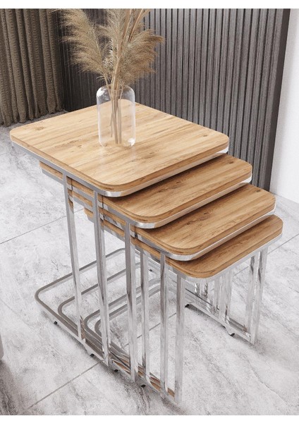 Yafes Masa Sandalye 4'lü Zigon Sehpa