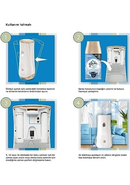 Glade Otomatik Sprey Yedek 2&apos;li Temiz Çarşaf Ferahlığı (2X269 Ml) fiyatları