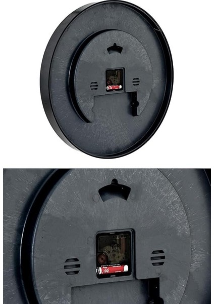 717-A-4 Serisi Klasik Rakamlı Metal Görünümlü Sessiz Akar Modern Duvar Saati 40 cm fırsatları