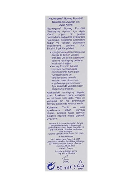 Neutrogena Norveç Formülü Nasırlaşmış Ayaklar Için Ayak Kremi (50 Ml) fiyatları