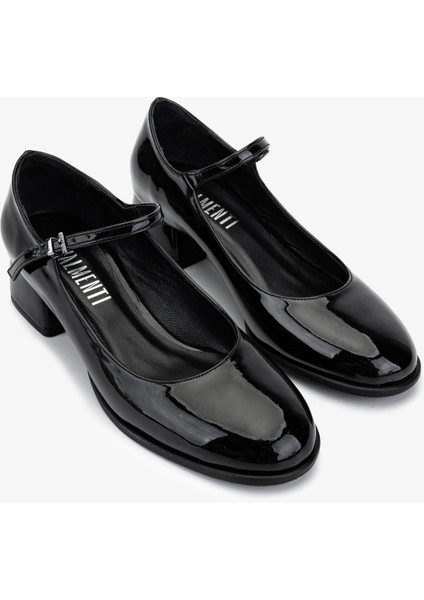 Kadın Suni Deri Siyah Rugan Topuklu Ayakkabı 1073 26V81 Bn Ayk SK25-26 Sıyah Rgn fiyatları