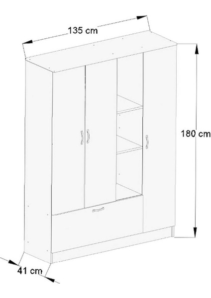 Arma Çok Amaçlı 3 Kapaklı Dolap modelleri