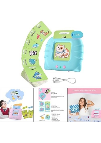 Erken Eğitim Kartı 224 Adet Sesli Konuşan Kartlar Pembe modelleri