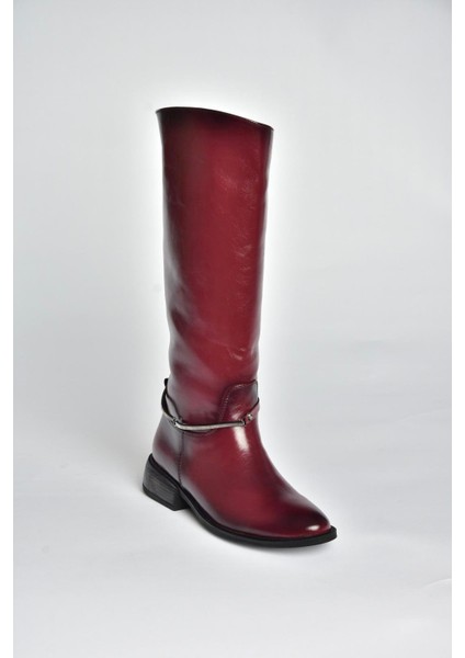 V312361060 Bordo Rustik Klasik Kadın Çizme indirimleri