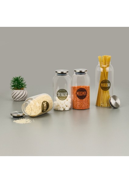 Atölye Model Bitter 20'li Kavanoz Etiketi - Beyaz / Siyah