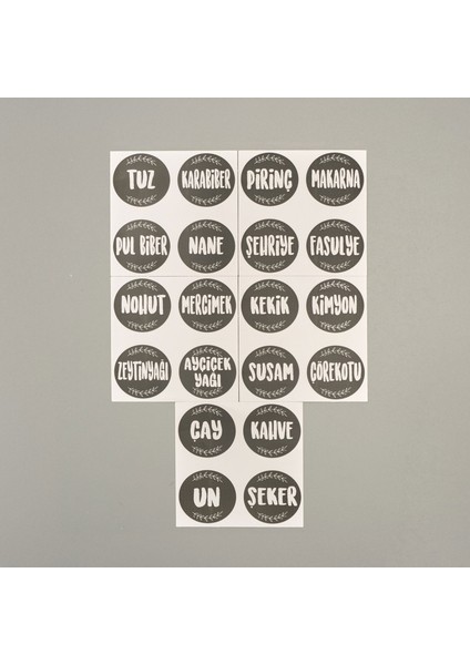 Atölye Model Bitter 20'li Kavanoz Etiketi - Beyaz / Siyah modelleri