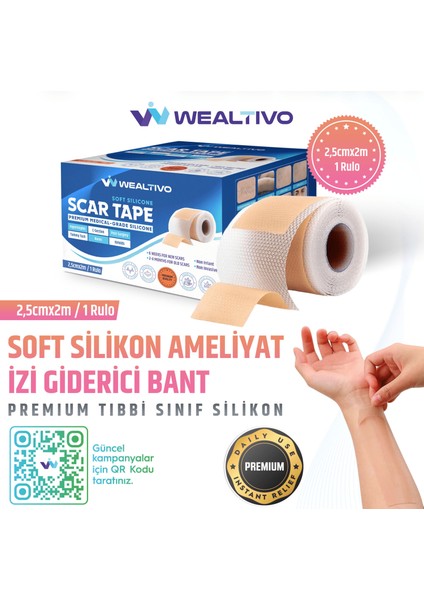 Silikon Yara Izi Bandı 2m – Premium Ameliyat/sezaryen/skar Iz Görünümü Için, Kesilebilir Medikal modelleri