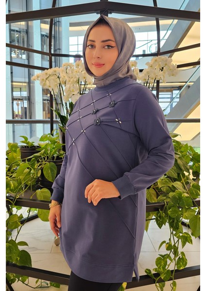 Kadın Dikme ve Taş Detaylı Tesettür Tunik fırsatları