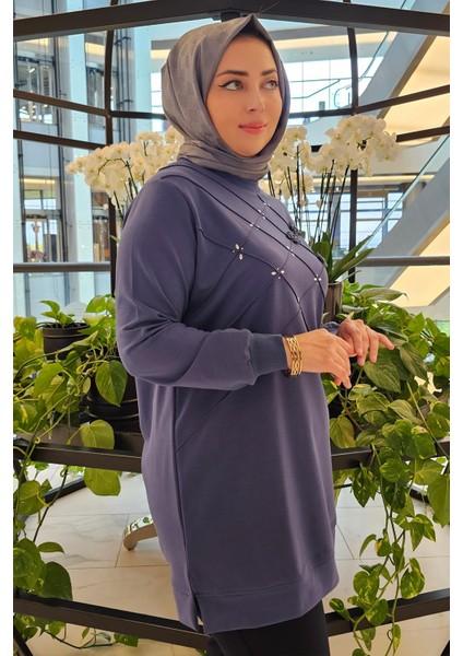 Kadın Dikme ve Taş Detaylı Tesettür Tunik indirimleri