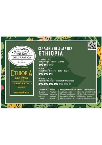 Caffe Corsini ETIYOPYA%100 Arabica Çekirdek Kahve 250GR modelleri