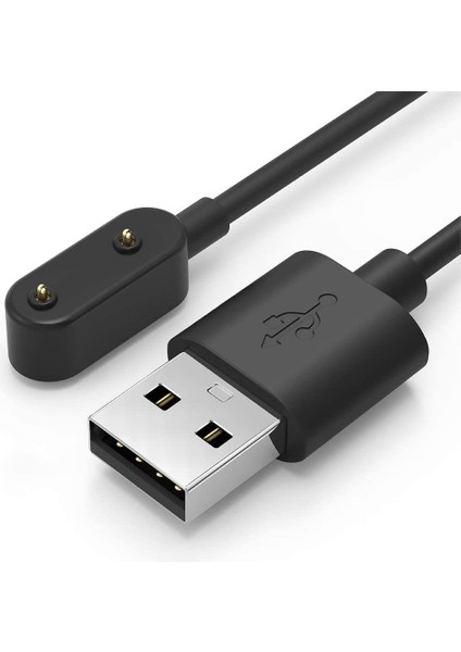 Honor Band 7 ile Uyumlu Akıllı Saat Için Manyetik USB Şarj Kablosu Honor Band 7 ile Uyumlu Kablo Siyah