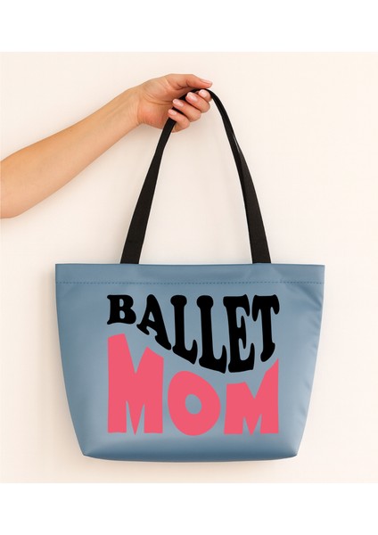 Ballet Mom Tasarım Mat Saten Çanta