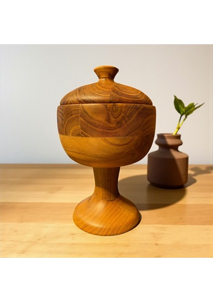 🍯✨ El Yapımı Akasya Ağacından Ahşap Şekerlik