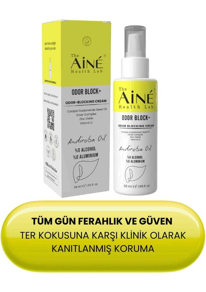 Odor Block - 7 Güne Kadar Etkili Ter Kokusu Önleyici Krem, Gümüş Kompleks, Çinko, E Vitamini 50 ml fırsatları