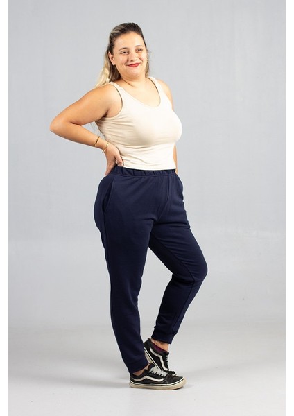 3 Iplik Penye Lacivert Eşofman Altı Büyük Beden | Şardonsuz Rahat Kesim fiyatları