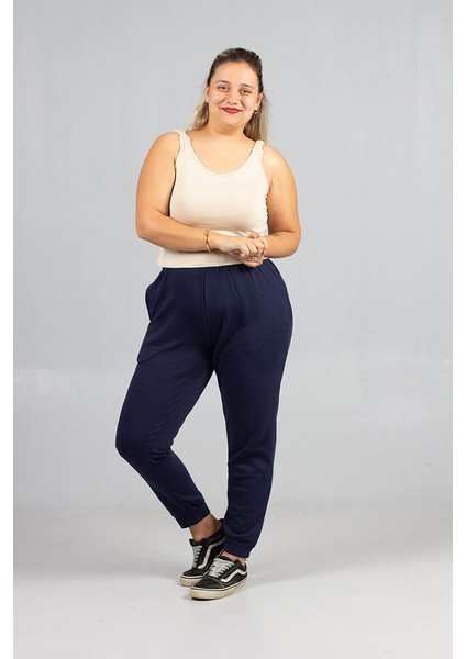 3 Iplik Penye Lacivert Eşofman Altı Büyük Beden | Şardonsuz Rahat Kesim modelleri